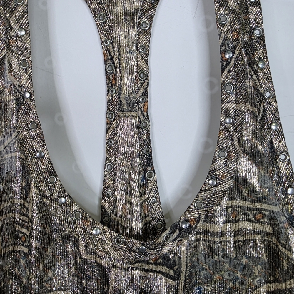 Isabel Marant x H&M silk Metallic studded racer back Tank top - Picture 12 of 12